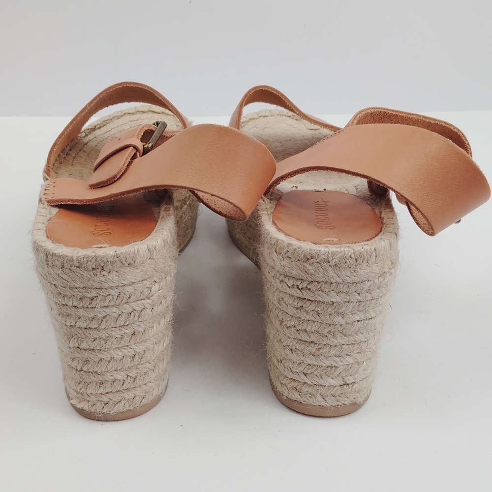 Soludos Minorca Leather Platform Wedge Espadrille Sandal - Picture 8 of 11